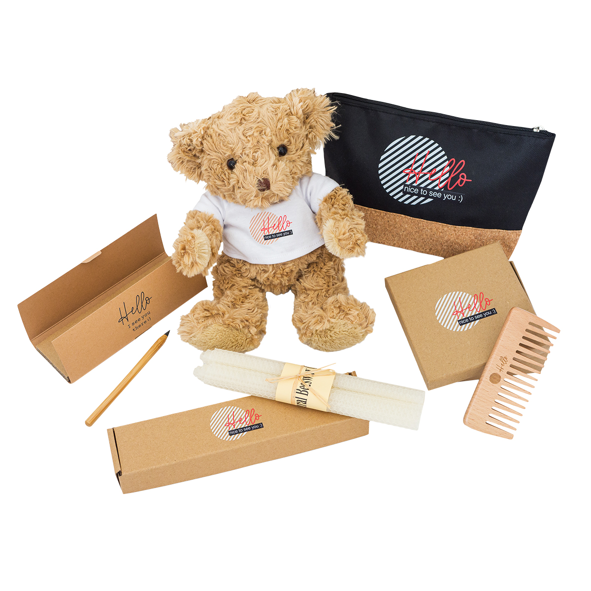 R02320.13 - Wieczny długopis/ołówek w etui Kony, beżowy