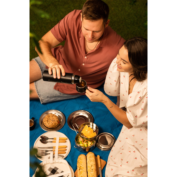 R08217.02 - Termos z kubkami Attu 500 ml, czarny