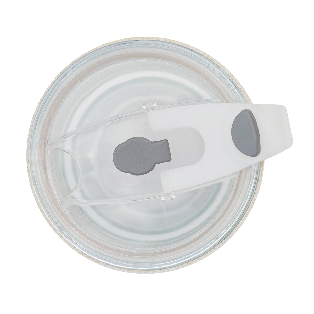 R08233.13 - Kubek szklany Vigo 350 ml, beżowy/transparentny