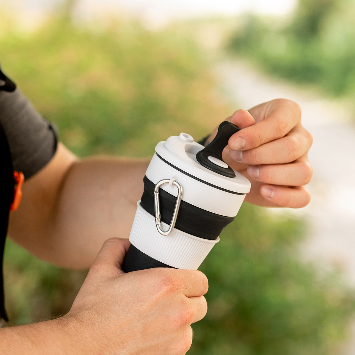 R08258.02 - Kubek silikonowy Flexi 350 ml, czarny