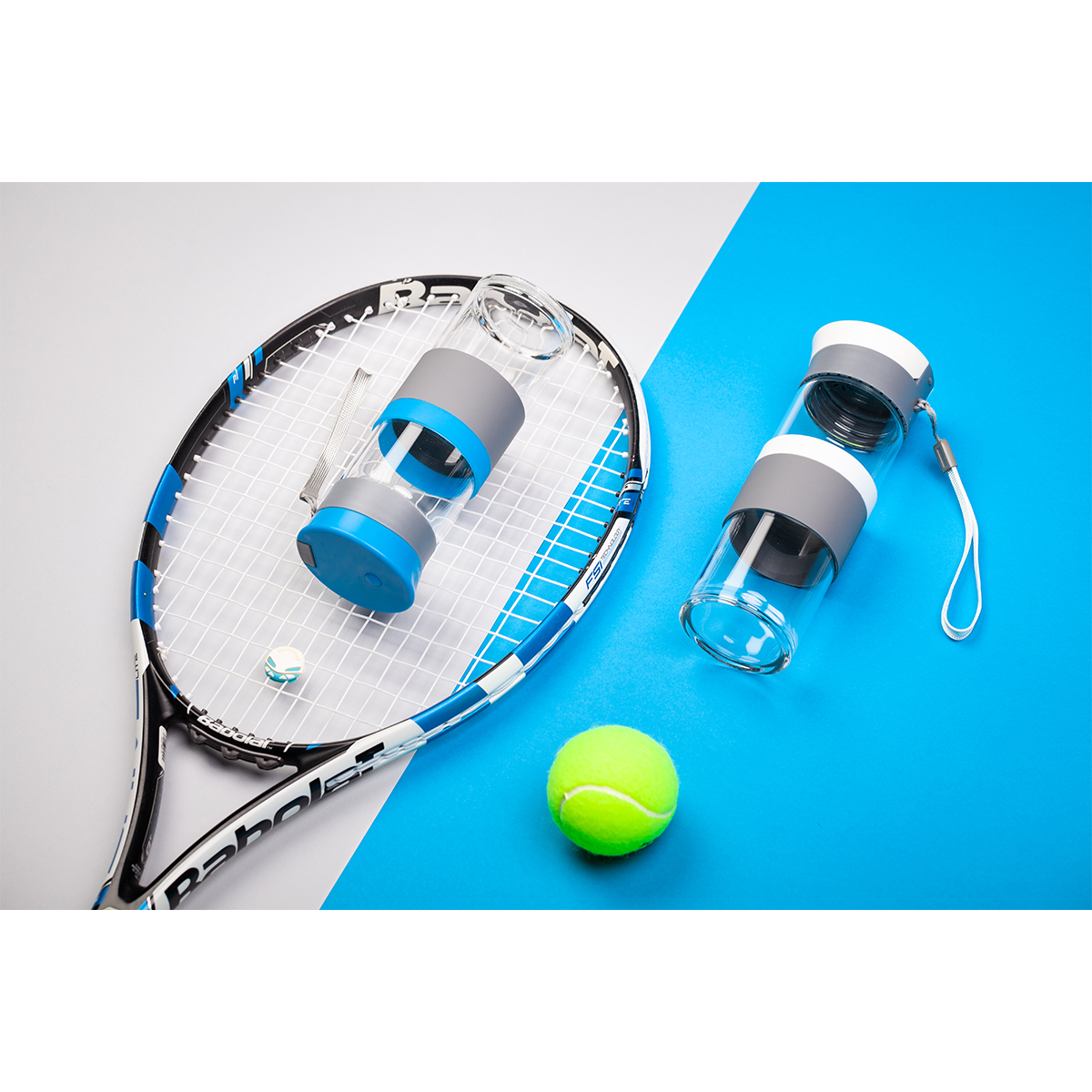 R08290.06 - Szklana butelka Top Form 440 ml, biały