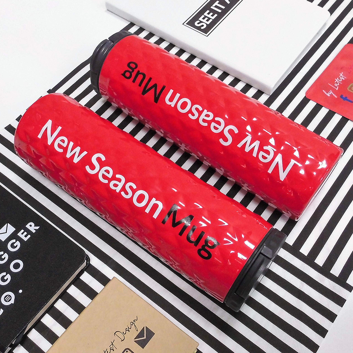 R08320.08 - Kubek termiczny Dawson 450 ml, czerwony