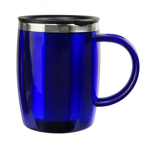 R08368.04 - Kubek termiczny Barrel 400 ml, niebieski