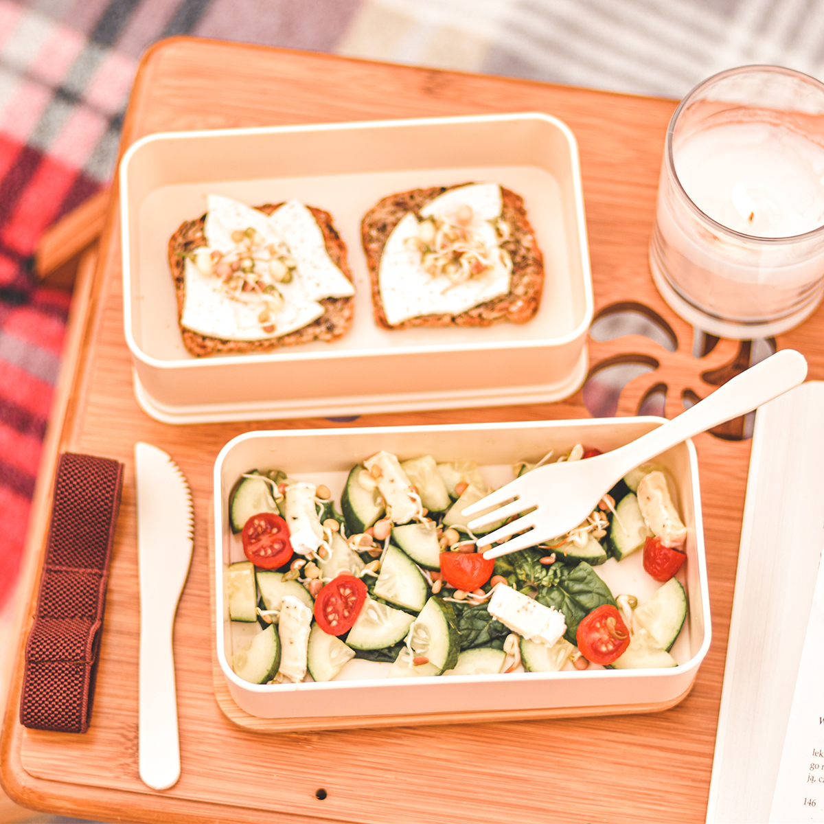 R08439.13 - Machico lunch box podwójny, beżowy