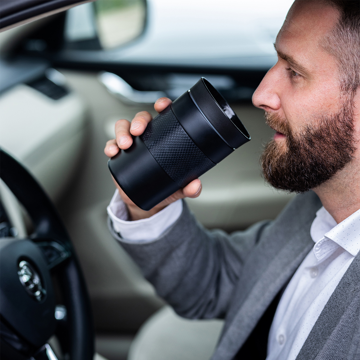 R08480.02 - Kubek termiczny Husavik 320 ml, czarny