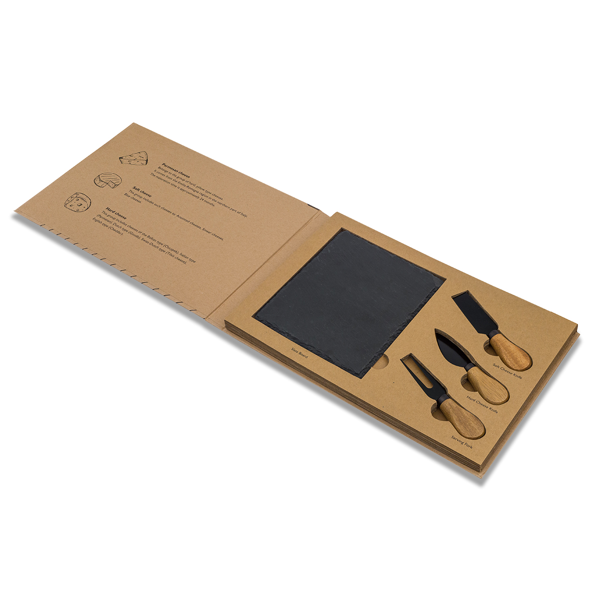 R17163.13.O - Zestaw do serwowania serów Queso, beżowy