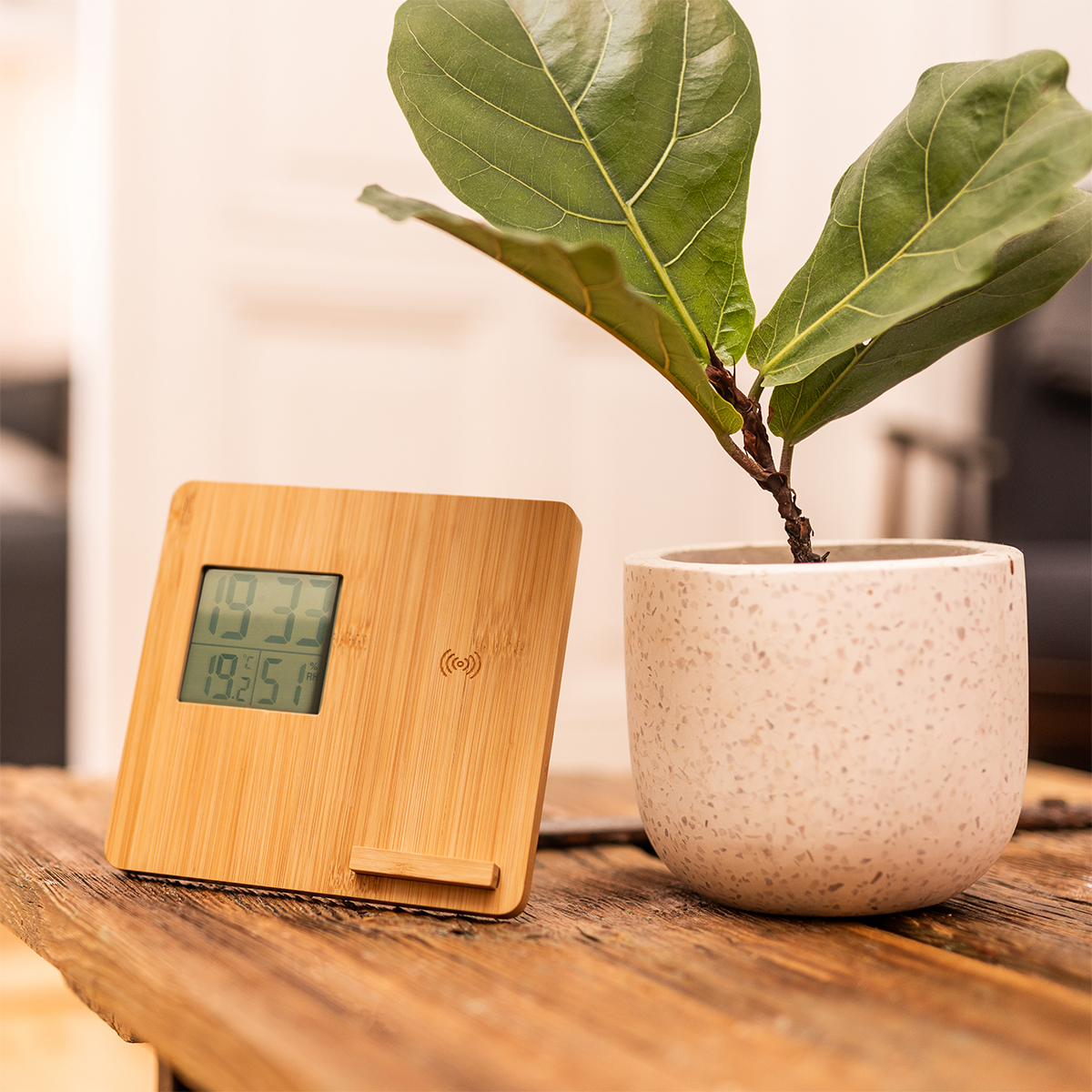 R22114.13 - Stacja pogodowa z ładowarką Hixon, beżowy