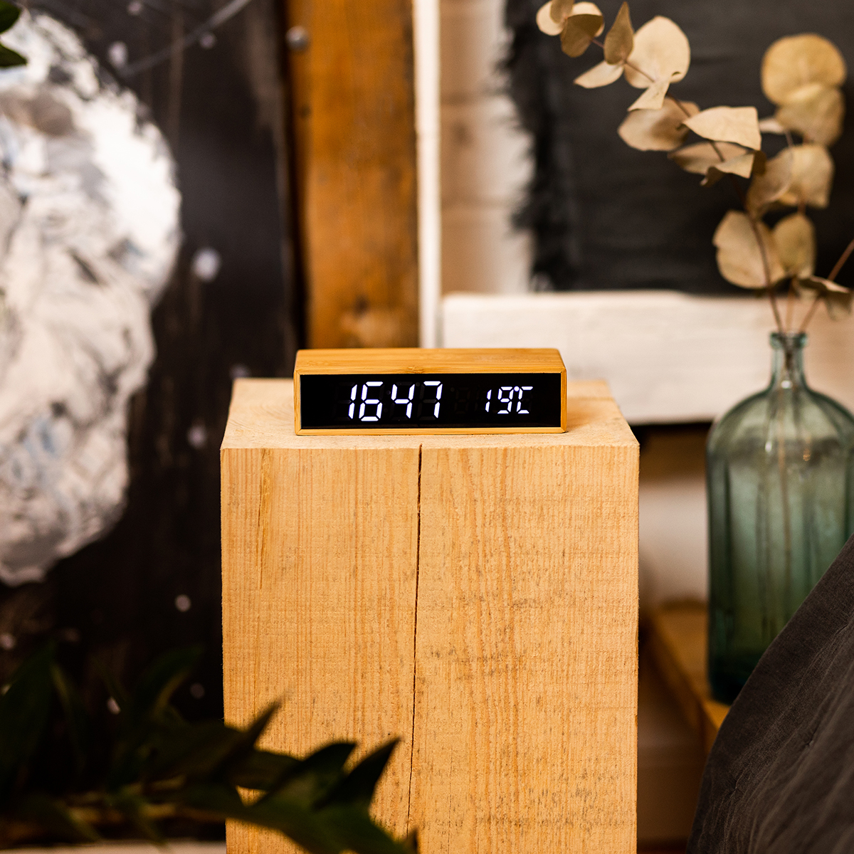 R22115.13 - Ładowarka indukcyjna z zegarem i termometrem Conti, brązowy