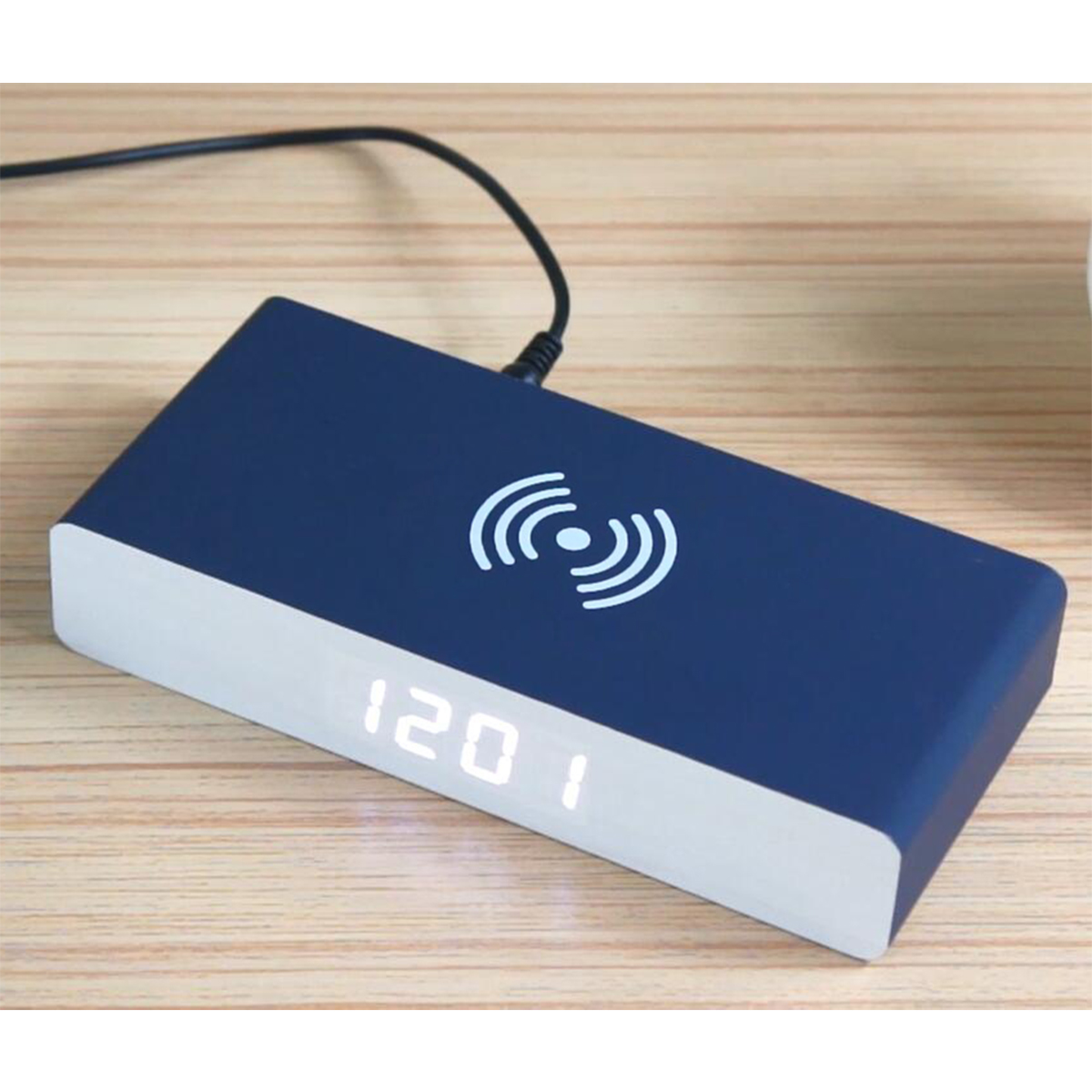 R22118.42 - Ładowarka indukcyjna z zegarem Nesna, granatowy