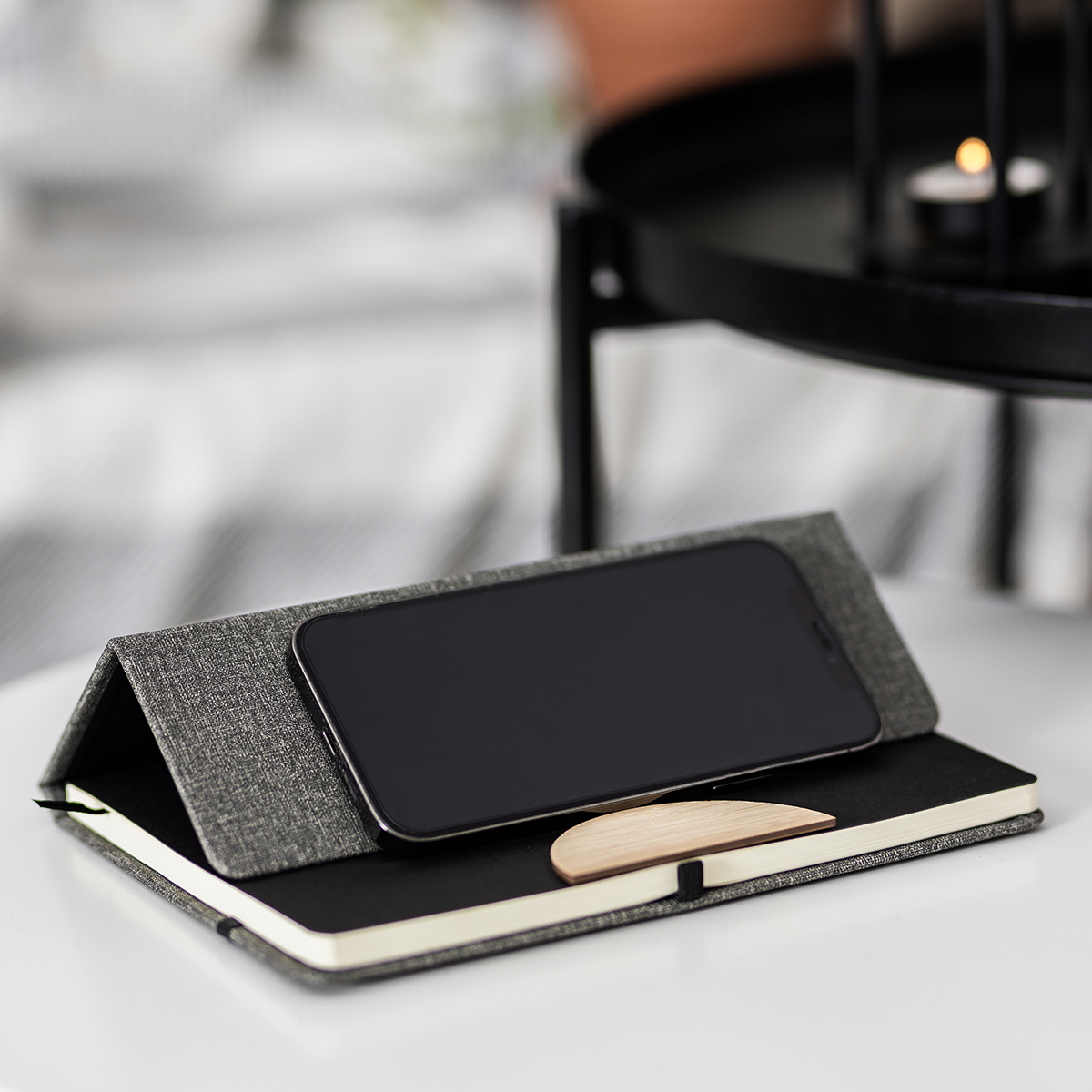 R64209.21 - Zestaw notes z długopisem Fold, szary