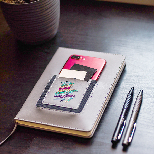 R64248.21 - Notes z kieszonką na telefon Eibar, szary