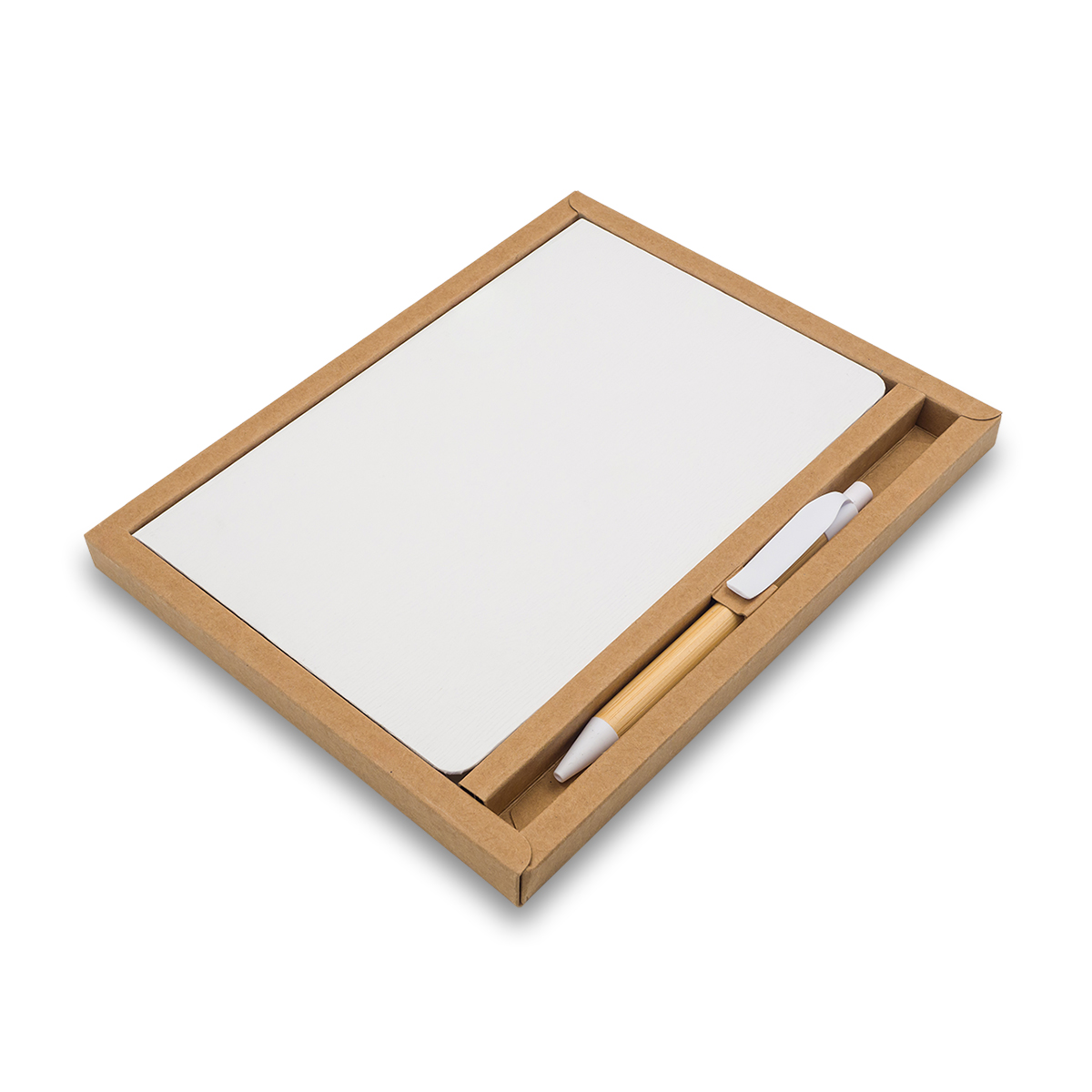 R64258.06 - Zestaw upominkowy notes z długopisem Forest, biały