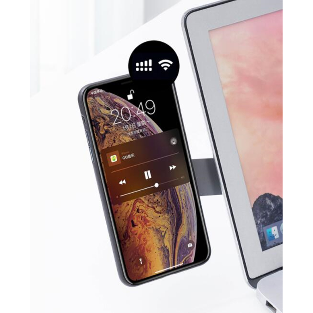 R64293.02 - Uchwyt do telefonu z magnesem Magneto, czarny