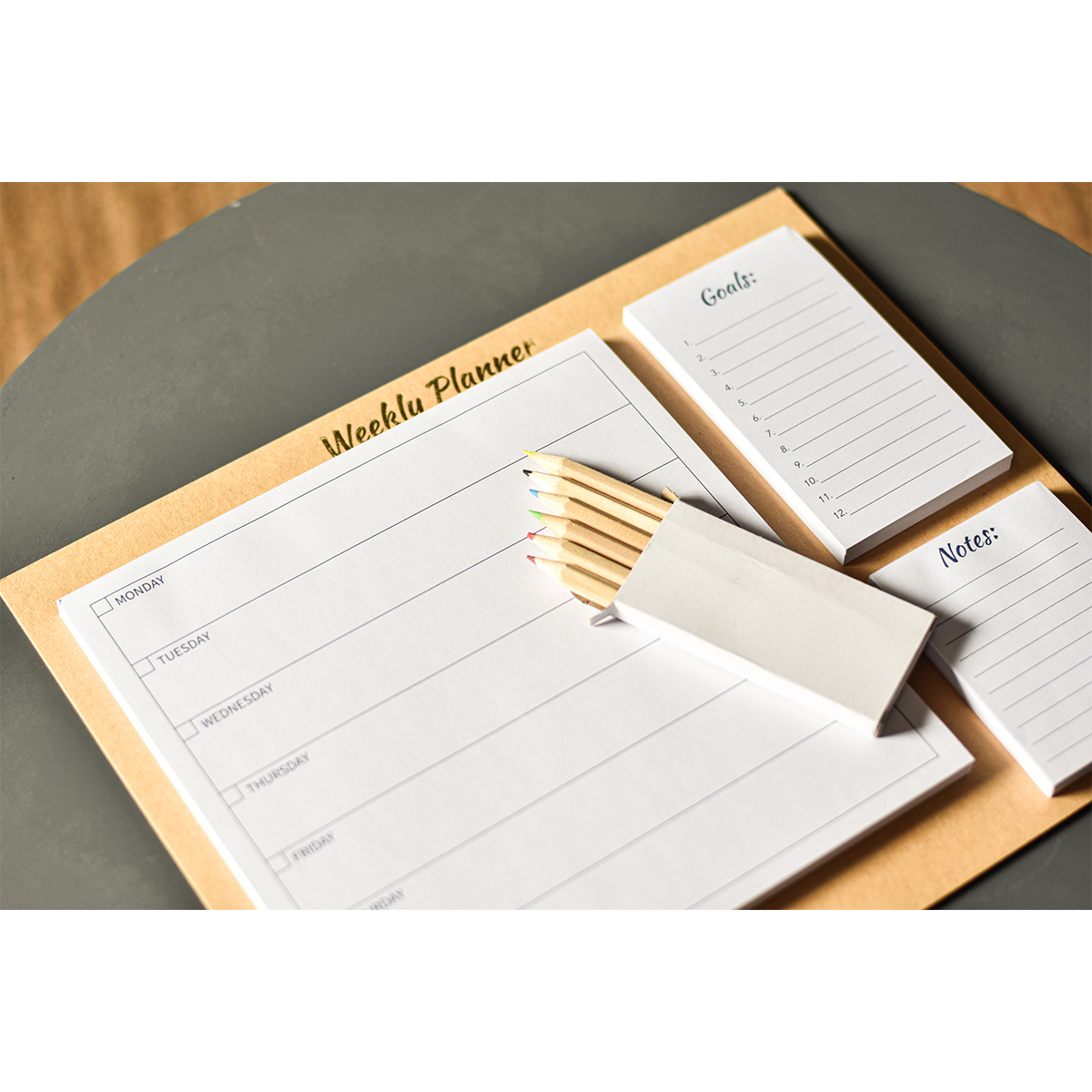 R73647.13 - Planner na biurko Shu, beżowy