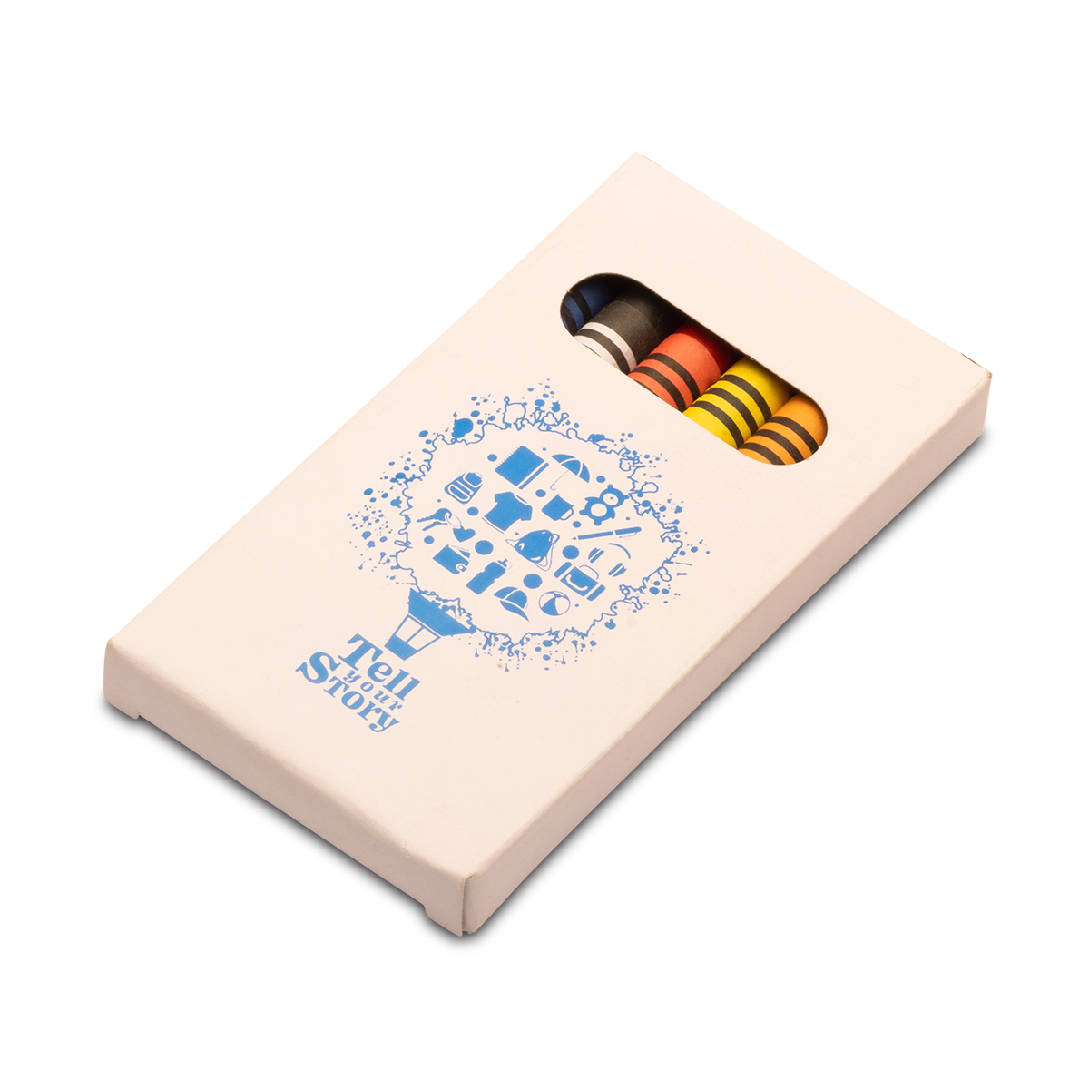 R73769.06 - Zestaw kredek woskowych 8 cm, biały